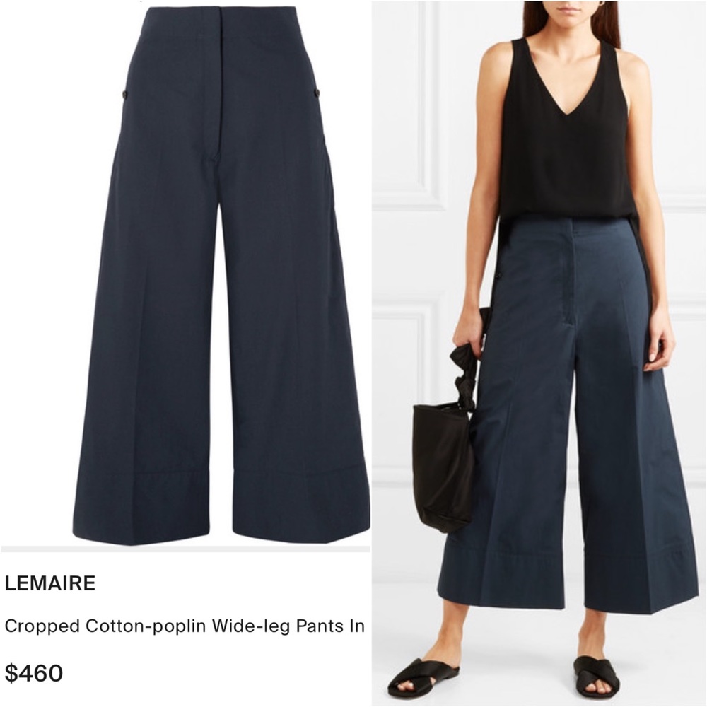 Lemaire - High Waist Wide Leg Trousers - Picture 3 of 7